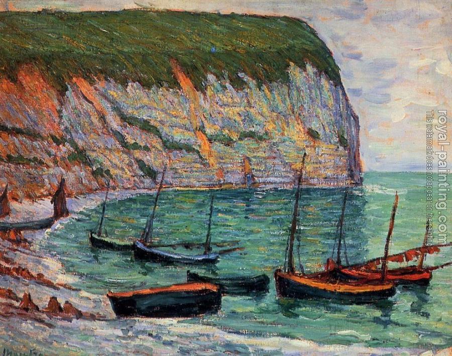 Maxime Maufra : Fishing Boats on the Shore